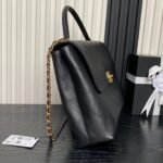 CHANEL 25S TOP HANDLE SHOULDER BAG 37 IN BLACK CALFSKIN WITH GOLD HARDWARE - Image 13
