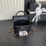 CHANEL 25S VANITY CASE BAG 19 IN BLACK CALFSKIN GOLD HARDWARE - Image 5