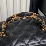 CHANEL 25S VANITY CASE BAG 19 IN BLACK CALFSKIN GOLD HARDWARE - Image 7