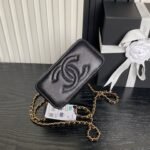 CHANEL 25S VANITY CASE BAG 19 IN BLACK CALFSKIN GOLD HARDWARE - Image 6