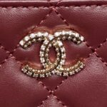 CHANEL 25S VANITY BAG 17 IN DARK RED LAMBSKIN WITH GOLD HARDWARE - Image 5