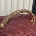 CHANEL 25S VANITY BAG 17 IN DARK RED LAMBSKIN WITH GOLD HARDWARE - Image 15