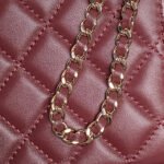 CHANEL 25S VANITY BAG 17 IN DARK RED LAMBSKIN WITH GOLD HARDWARE - Image 7