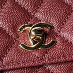 CHANEL 25S COCO HANDLE FLAP BAG 19 IN DARK RED CAVIAR - Image 3