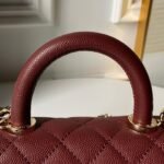 CHANEL 25S COCO HANDLE FLAP BAG 19 IN DARK RED CAVIAR - Image 13