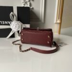 CHANEL 25S COCO HANDLE FLAP BAG 19 IN DARK RED CAVIAR - Image 7