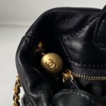 CHANEL 25S BOW BAG 26 IN BLACK LAMBSKIN WITH GOLD HARDWARE - Image 9