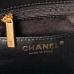CHANEL 25S FLAP BAG 45 IN BLACK LAMBSKIN WITH GOLD HARDWARE - Image 8