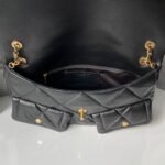 CHANEL 25S FLAP BAG 45 IN BLACK LAMBSKIN WITH GOLD HARDWARE - Image 15