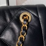 CHANEL 25S FLAP BAG 45 IN BLACK LAMBSKIN WITH GOLD HARDWARE - Image 9