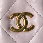 CHANEL 25S MINI BOW BAG 26 IN PINK LAMBSKIN WITH GOLD HARDWARE - Image 9
