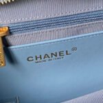 CHANEL 25S BOW BAG 38 IN DARK BLUE DENIM WITH GOLD HARDWARE - Image 9