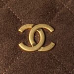CHANEL 25S BOWLING BAG 24 IN DARK BROWN SUEDE GOLD HARDWARE - Image 12