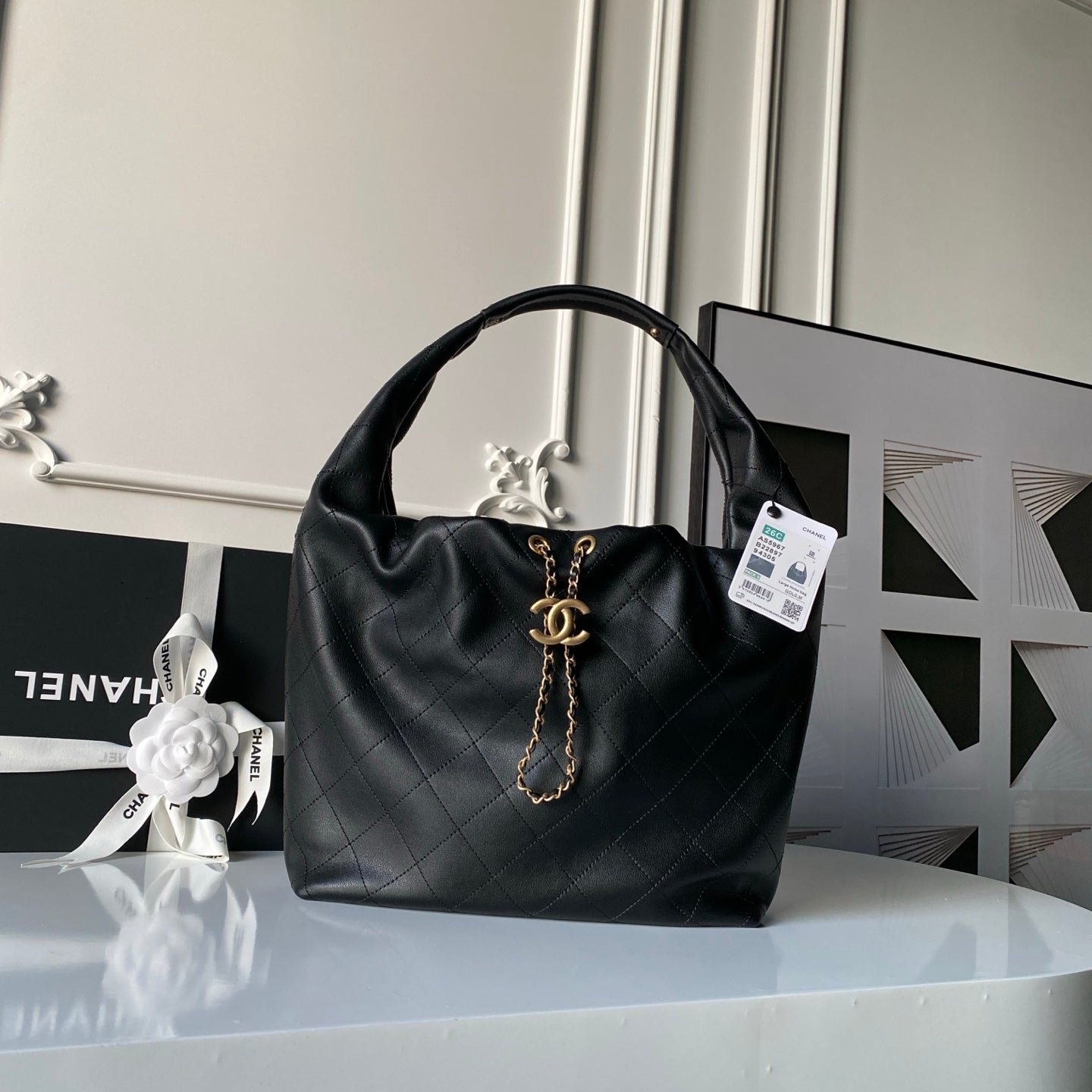 img_70762a6f_20251126_i1764099942450_7458_0_1_jpg CHANEL 25S HOBO BAG 45 IN BLACK LAMBSKIN - Image 1
