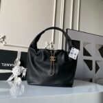 CHANEL 25S HOBO BAG 45 IN BLACK LAMBSKIN - Image 10