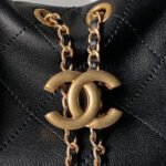 CHANEL 25S HOBO BAG 45 IN BLACK LAMBSKIN - Image 4