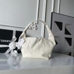 CHANEL 25S HOBO BAG 32 IN CREAM WHITE LAMBSKIN - Image 11
