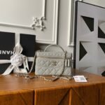 CHANEL 25S VANITY BAG 20 IN GREY CAVIAR LEATHER - Image 10