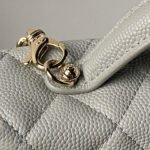 CHANEL 25S VANITY BAG 20 IN GREY CAVIAR LEATHER - Image 7