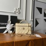 CHANEL 25S VANITY BAG 20 IN CREAMY BEIGE CAVIAR LEATHER - Image 9