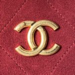CHANEL 25S HOBO BAG 31 IN DARK RED SUEDE WITH GOLD HARDWARE - Image 2