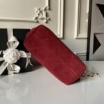 CHANEL 25S HOBO BAG 31 IN DARK RED SUEDE WITH GOLD HARDWARE - Image 6
