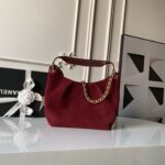 CHANEL 25S HOBO BAG 31 IN DARK RED SUEDE WITH GOLD HARDWARE - Image 3