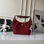 CHANEL 25S HOBO BAG 31 IN DARK RED SUEDE WITH GOLD HARDWARE - Image 9