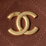 CHANEL 25S HOBO BAG 31 IN DARK BROWN SUEDE WITH GOLD HARDWARE - Image 2
