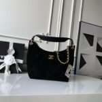 CHANEL 25S HOBO BAG 31 IN BLACK SUEDE WITH GOLD HARDWARE - Image 10