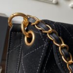 CHANEL 25S SHOULDER BAG 30 IN BLACK SUEDE WITH GOLD HARDWARE - Image 4