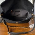 CHANEL 25S SHOULDER BAG 30 IN BLACK SUEDE WITH GOLD HARDWARE - Image 18