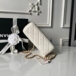 CHANEL 26S CROSSBODY BAG 20 IN WHITE LAMBSKIN - Image 15