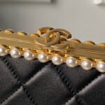 CHANEL 26S CROSSBODY BAG 20 IN BLACK LAMBSKIN - Image 8