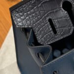 BIRKIN FAUBOURG TOUCH 20 IN NAVY BLUE CALFSKIN WITH SILVER HARDWARE - Image 17