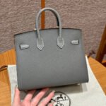 BIRKIN FAUBOURG TOUCH 20 IN DOVE GRAY CALFSKIN WITH SILVER HARDWARE - Image 11
