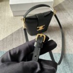 BUCKET MINI 13.5 TRIOMPHE BLACK IN SMOOTH CALFSKIN - Image 8