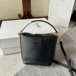 BUCKET MINI 13.5 TRIOMPHE BLACK IN SMOOTH CALFSKIN - Image 10
