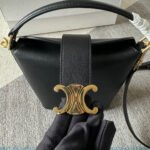 BUCKET MINI 13.5 TRIOMPHE BLACK IN SMOOTH CALFSKIN - Image 11