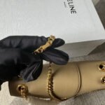 MEDIUM CELINE VICTOIRE BAG 25 IN CAMEL GOLD CALFSKIN - Image 14