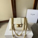 MEDIUM CELINE VICTOIRE BAG 23 IN SOFT YELLOW CALFSKIN - Image 9