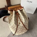 MEDIUM FOLCO BACKPACK 32 IN WHITE TRIOMPHE CANVAS - Image 2