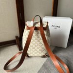 MEDIUM FOLCO BACKPACK 32 IN WHITE TRIOMPHE CANVAS - Image 7