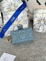LADY JASMINE CARD HOLDER 10 IN SLATE GREY QUILTED PATENT CALFSKIN - Image 11
