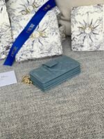 LADY JASMINE CARD HOLDER 10 IN SLATE GREY QUILTED PATENT CALFSKIN - Image 4