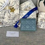 MINI LADY GARDENIA WALLET 11 IN SLATE GREY QUILTED CALFSKIN - Image 10