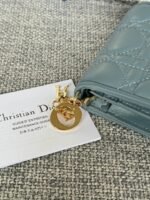 MINI LADY GARDENIA WALLET 11 IN SLATE GREY QUILTED CALFSKIN - Image 8