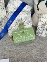 LADY JASMINE CARD HOLDER 10 IN LIGHT GREEN QUILTED PATENT CALFSKIN - Image 11