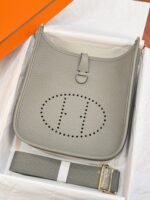 HM 26S EVELYNE BAG 23MM IN GRAY GRAINED CALFSKIN - Image 2
