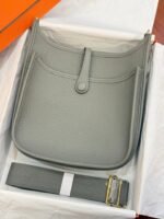 HM 26S EVELYNE BAG 23MM IN GRAY GRAINED CALFSKIN - Image 3